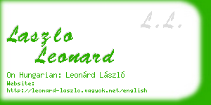 laszlo leonard business card